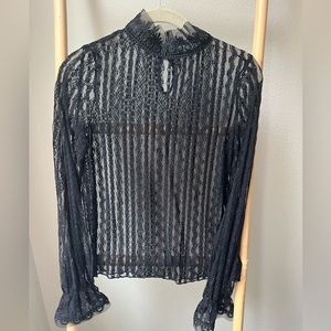 Zara Black Lace Blouse